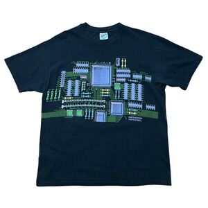 Vintage 90s Smithsonian Institute CPU Board Computer Tech Art Graphic T-shirt